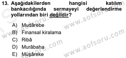 Günümüz Fıkıh Problemleri Dersi 2017 - 2018 Yılı (Final) Dönem Sonu Sınav Soruları 13. Soru