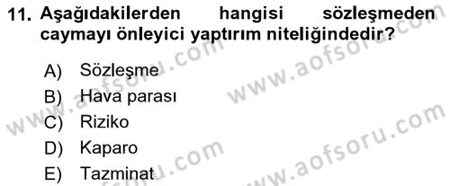 Günümüz Fıkıh Problemleri Dersi 2018 - 2019 Yılı 3 Ders Sınav Soruları 11. Soru