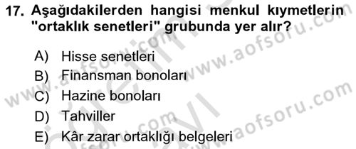 Günümüz Fıkıh Problemleri Dersi 2018 - 2019 Yılı 3 Ders Sınav Soruları 17. Soru