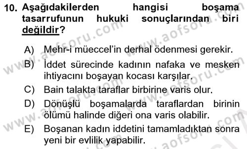 Günümüz Fıkıh Problemleri Dersi 2018 - 2019 Yılı (Vize) Ara Sınav Soruları 10. Soru