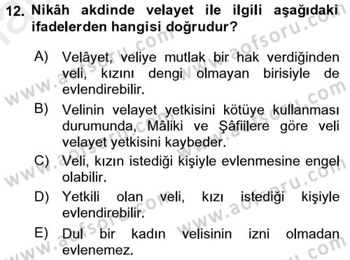 Günümüz Fıkıh Problemleri Dersi 2018 - 2019 Yılı (Vize) Ara Sınav Soruları 12. Soru