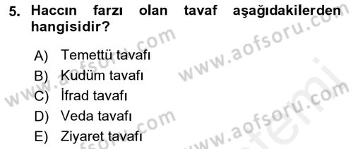 Günümüz Fıkıh Problemleri Dersi 2018 - 2019 Yılı (Vize) Ara Sınav Soruları 5. Soru