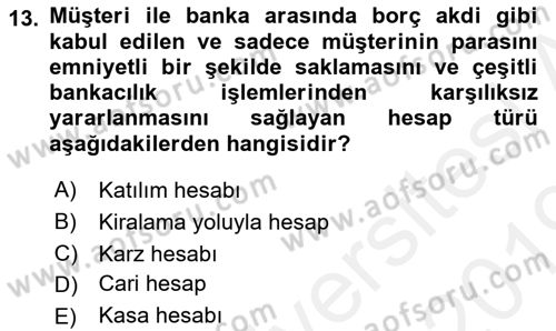 Günümüz Fıkıh Problemleri Dersi 2018 - 2019 Yılı (Final) Dönem Sonu Sınav Soruları 13. Soru