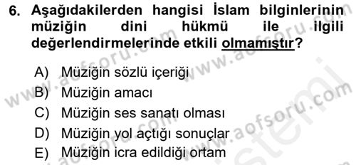 Günümüz Fıkıh Problemleri Dersi 2018 - 2019 Yılı (Final) Dönem Sonu Sınav Soruları 6. Soru