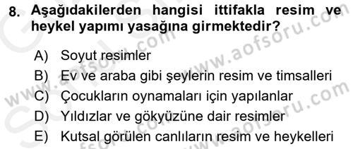 Günümüz Fıkıh Problemleri Dersi 2018 - 2019 Yılı (Final) Dönem Sonu Sınav Soruları 8. Soru