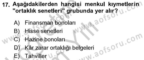 Günümüz Fıkıh Problemleri Dersi 2018 - 2019 Yılı Yaz Okulu Sınav Soruları 17. Soru