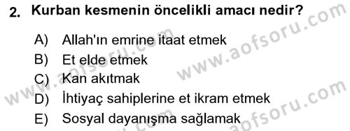 Günümüz Fıkıh Problemleri Dersi 2018 - 2019 Yılı Yaz Okulu Sınav Soruları 2. Soru