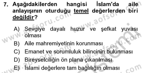 Günümüz Fıkıh Problemleri Dersi 2018 - 2019 Yılı Yaz Okulu Sınav Soruları 7. Soru