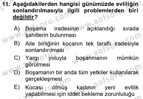 Günümüz Fıkıh Problemleri Dersi 2019 - 2020 Yılı (Vize) Ara Sınav Soruları 11. Soru