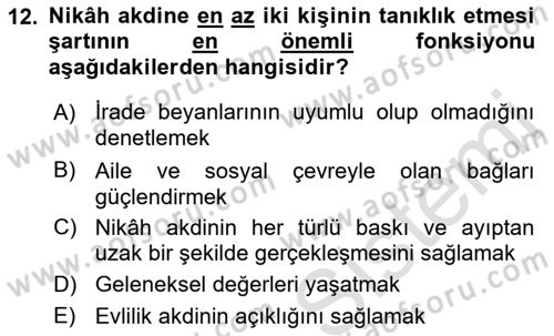 Günümüz Fıkıh Problemleri Dersi 2019 - 2020 Yılı (Vize) Ara Sınav Soruları 12. Soru