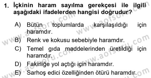 Günümüz Fıkıh Problemleri Dersi 2019 - 2020 Yılı (Final) Dönem Sonu Sınav Soruları 1. Soru