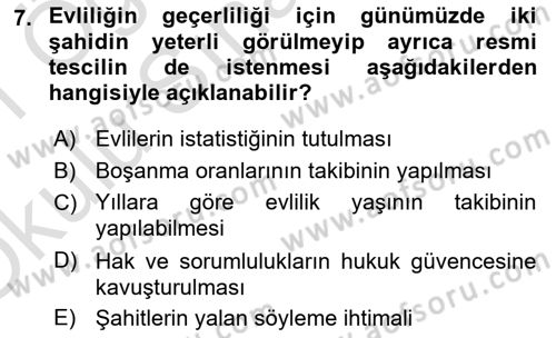 Günümüz Fıkıh Problemleri Dersi 2020 - 2021 Yılı Yaz Okulu Sınav Soruları 7. Soru