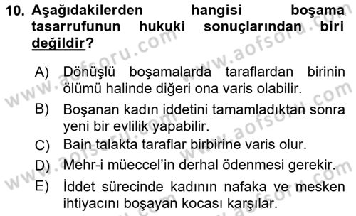Günümüz Fıkıh Problemleri Dersi 2021 - 2022 Yılı (Vize) Ara Sınav Soruları 10. Soru