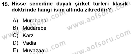 Günümüz Fıkıh Problemleri Dersi 2021 - 2022 Yılı (Final) Dönem Sonu Sınav Soruları 15. Soru