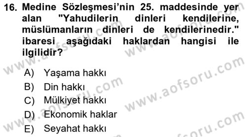 Günümüz Fıkıh Problemleri Dersi 2021 - 2022 Yılı (Final) Dönem Sonu Sınav Soruları 16. Soru