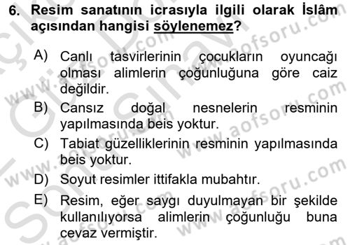 Günümüz Fıkıh Problemleri Dersi 2021 - 2022 Yılı (Final) Dönem Sonu Sınav Soruları 6. Soru