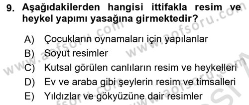 Günümüz Fıkıh Problemleri Dersi 2021 - 2022 Yılı Yaz Okulu Sınav Soruları 9. Soru