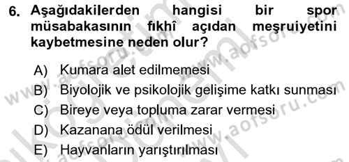 Günümüz Fıkıh Problemleri Dersi 2022 - 2023 Yılı (Final) Dönem Sonu Sınav Soruları 6. Soru