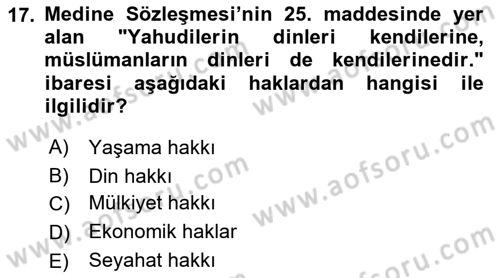 Günümüz Fıkıh Problemleri Dersi 2022 - 2023 Yılı Yaz Okulu Sınav Soruları 17. Soru