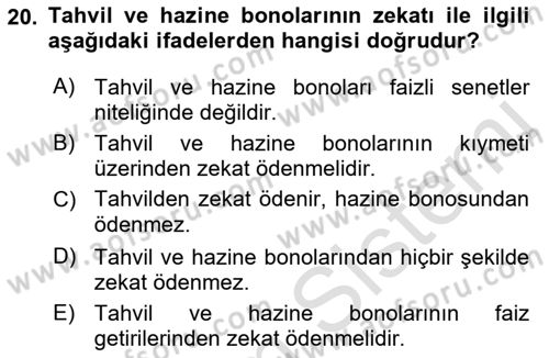 Günümüz Fıkıh Problemleri Dersi 2022 - 2023 Yılı Yaz Okulu Sınav Soruları 20. Soru
