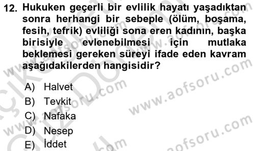 Günümüz Fıkıh Problemleri Dersi 2023 - 2024 Yılı (Vize) Ara Sınav Soruları 12. Soru