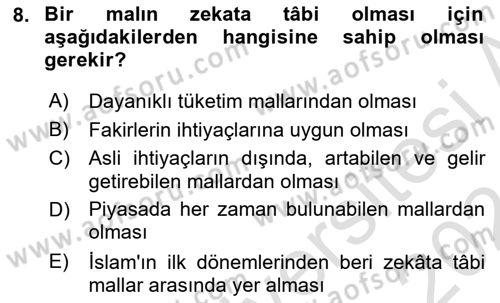 Günümüz Fıkıh Problemleri Dersi 2023 - 2024 Yılı (Vize) Ara Sınav Soruları 8. Soru