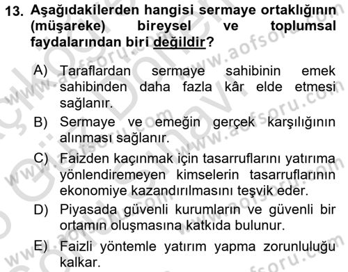 Günümüz Fıkıh Problemleri Dersi 2024 - 2025 Yılı (Final) Dönem Sonu Sınav Soruları 13. Soru