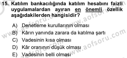 Günümüz Fıkıh Problemleri Dersi 2024 - 2025 Yılı Yaz Okulu Sınav Soruları 15. Soru