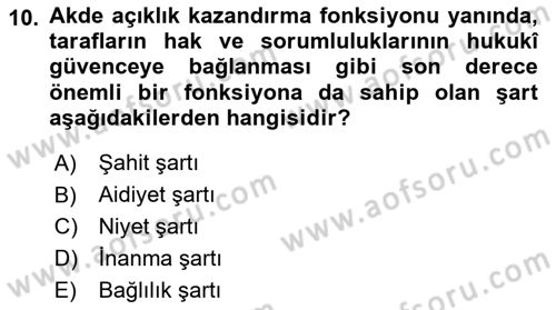 Günümüz Fıkıh Problemleri Dersi 2025 - 2026 Yılı (Vize) Ara Sınav Soruları 10. Soru