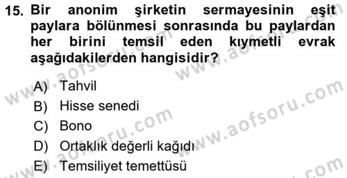 Günümüz Fıkıh Problemleri Dersi 2025 - 2026 Yılı (Final) Dönem Sonu Sınav Soruları 15. Soru