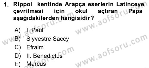 İslam Düşünce Tarihi Dersi 2018 - 2019 Yılı Yaz Okulu Sınav Soruları 1. Soru