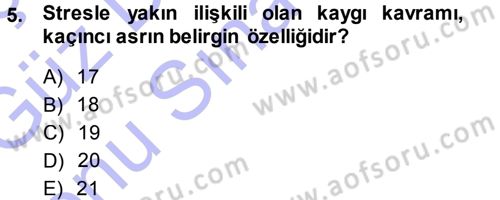 Din Psikolojisi Dersi 2013 - 2014 Yılı (Final) Dönem Sonu Sınav Soruları 5. Soru