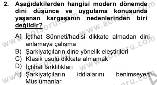 Hadis Dersi 2012 - 2013 Yılı (Vize) Ara Sınav Soruları 2. Soru