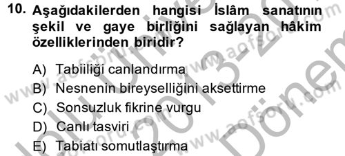 Hadis Dersi 2013 - 2014 Yılı (Final) Dönem Sonu Sınav Soruları 10. Soru