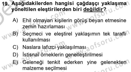 Hadis Dersi 2016 - 2017 Yılı 3 Ders Sınav Soruları 19. Soru