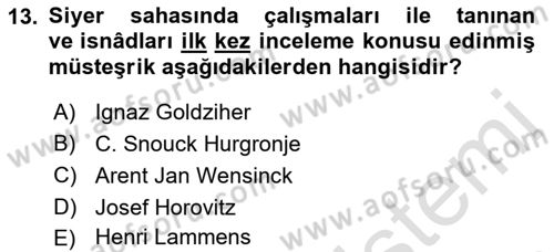 Hadis Dersi 2021 - 2022 Yılı (Final) Dönem Sonu Sınav Soruları 13. Soru