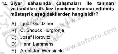 Hadis Dersi 2022 - 2023 Yılı Yaz Okulu Sınav Soruları 14. Soru