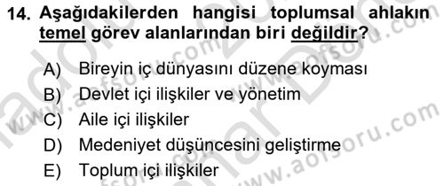 Hadis Dersi 2024 - 2025 Yılı (Final) Dönem Sonu Sınav Soruları 14. Soru