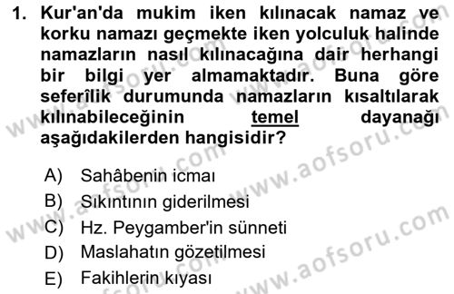 Hadis Dersi 2024 - 2025 Yılı Yaz Okulu Sınav Soruları 1. Soru
