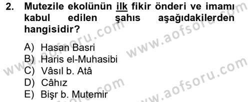Kelam´a Giriş Dersi 2012 - 2013 Yılı (Final) Dönem Sonu Sınav Soruları 2. Soru