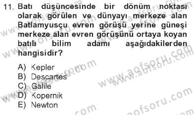 Kelam´a Giriş Dersi 2012 - 2013 Yılı Tek Ders Sınav Soruları 11. Soru