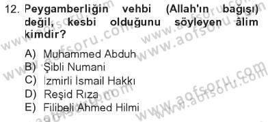Kelam´a Giriş Dersi 2012 - 2013 Yılı Tek Ders Sınav Soruları 12. Soru