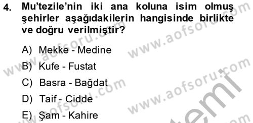 Kelam´a Giriş Dersi 2013 - 2014 Yılı (Final) Dönem Sonu Sınav Soruları 4. Soru