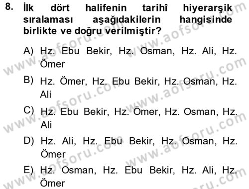 Kelam´a Giriş Dersi 2014 - 2015 Yılı (Vize) Ara Sınav Soruları 8. Soru