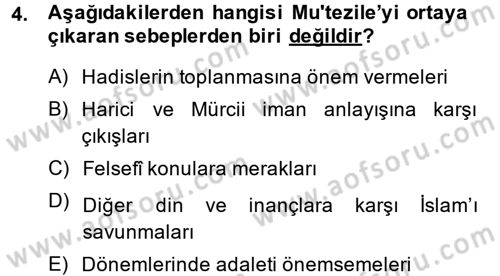 Kelam´a Giriş Dersi 2014 - 2015 Yılı (Final) Dönem Sonu Sınav Soruları 4. Soru