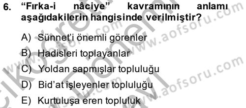 Kelam´a Giriş Dersi 2014 - 2015 Yılı (Final) Dönem Sonu Sınav Soruları 6. Soru