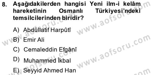 Kelam´a Giriş Dersi 2014 - 2015 Yılı (Final) Dönem Sonu Sınav Soruları 8. Soru