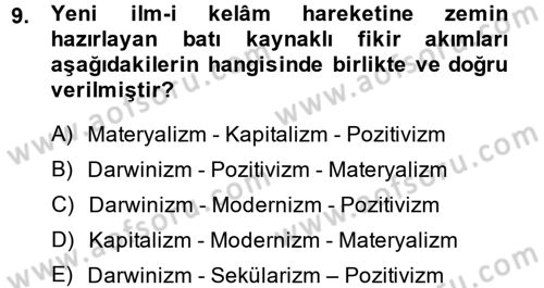 Kelam´a Giriş Dersi 2014 - 2015 Yılı (Final) Dönem Sonu Sınav Soruları 9. Soru
