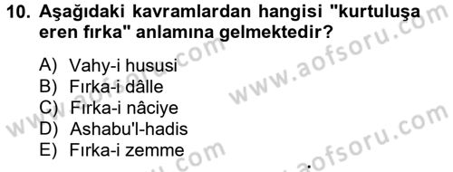 Kelam´a Giriş Dersi 2014 - 2015 Yılı Tek Ders Sınav Soruları 10. Soru