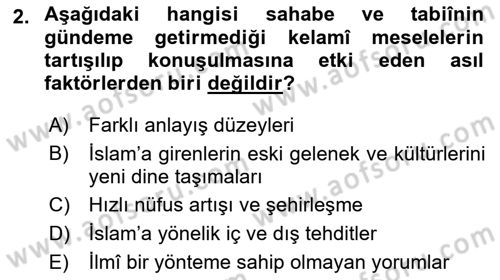 Kelam´a Giriş Dersi 2023 - 2024 Yılı (Final) Dönem Sonu Sınav Soruları 2. Soru